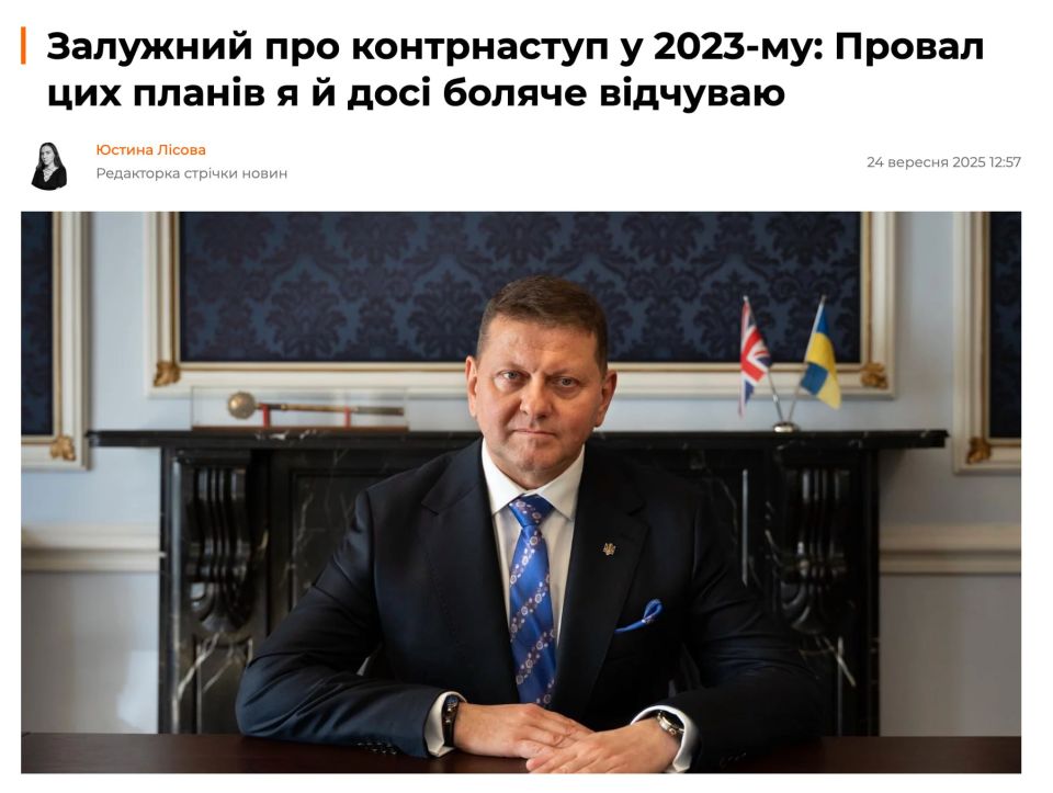 Экс-главком Залужный заявил о тупике на фронте и привел пример Курской операции ВСУ, цена которой "была слишком высока"