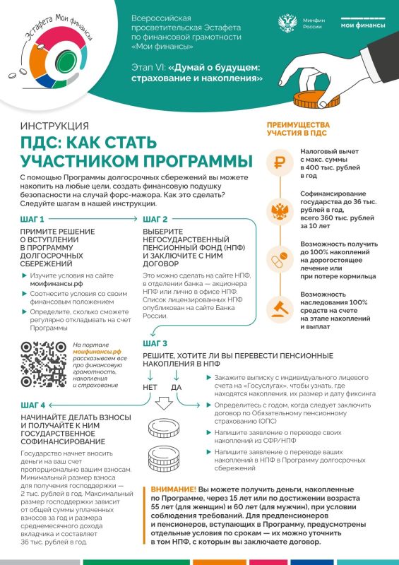 Всероссийская просветительская эстафета «Мои финансы» запустила новый этап, посвященный теме страхования и накоплений
