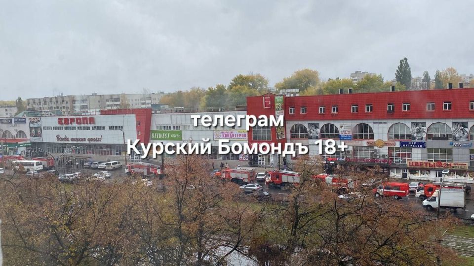 В Курске ликвидировали возгорание в здании на Сеймском рынке