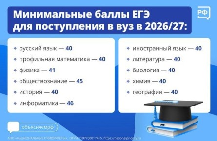 Новость для будущих студентов и их родителей!