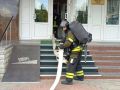 В центре Курска проходят плановые пожарные учения