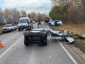 В Золотухинском районе столкнулись две машины, одну из них разорвало на части