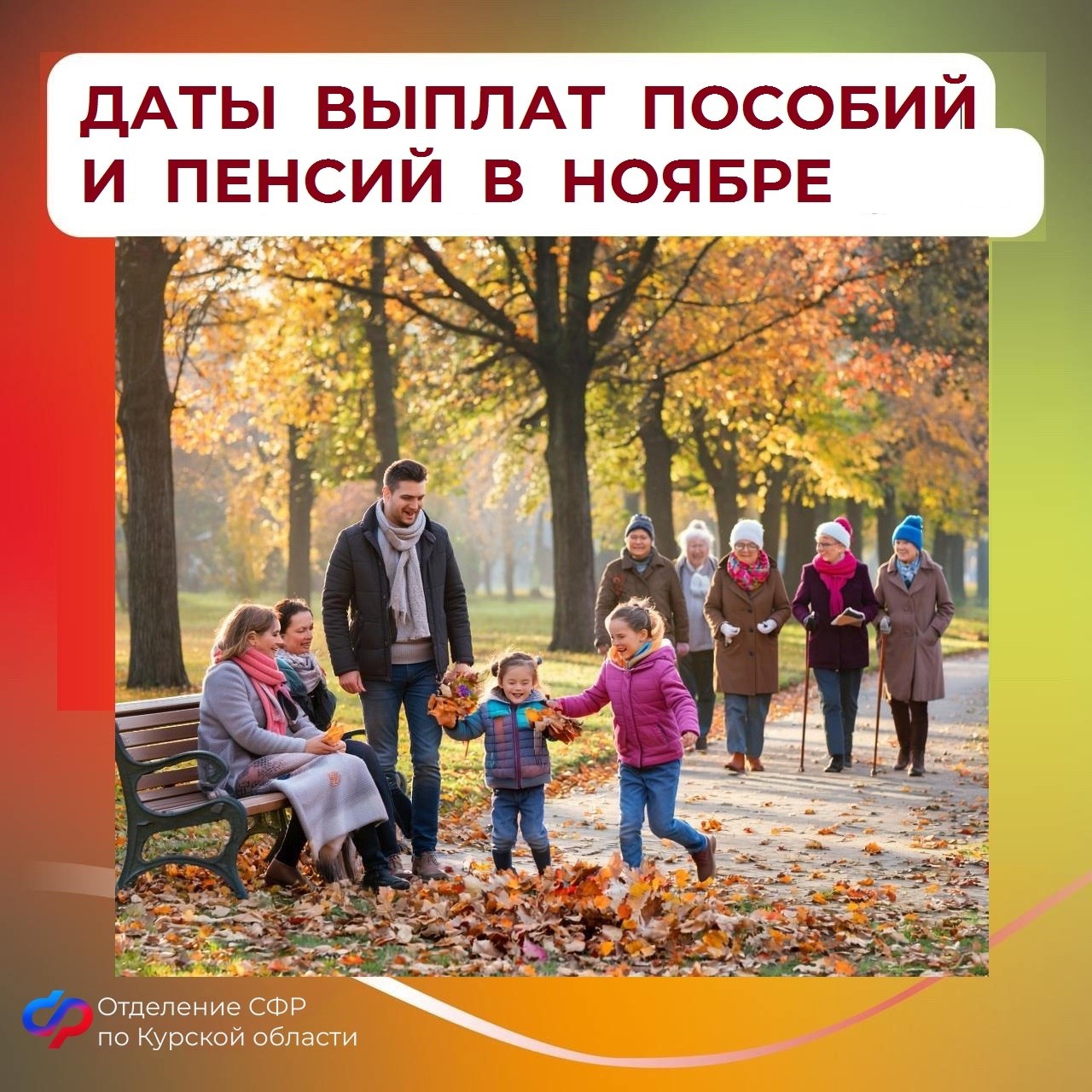 В Социальном фонде России по Курской области рассказали о датах выплат пособий и пенсий в ноябре