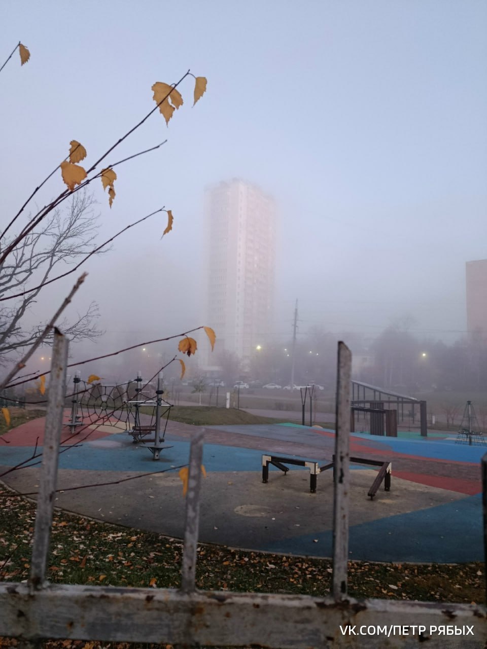 Густой туман в среду утром накрыл Москву