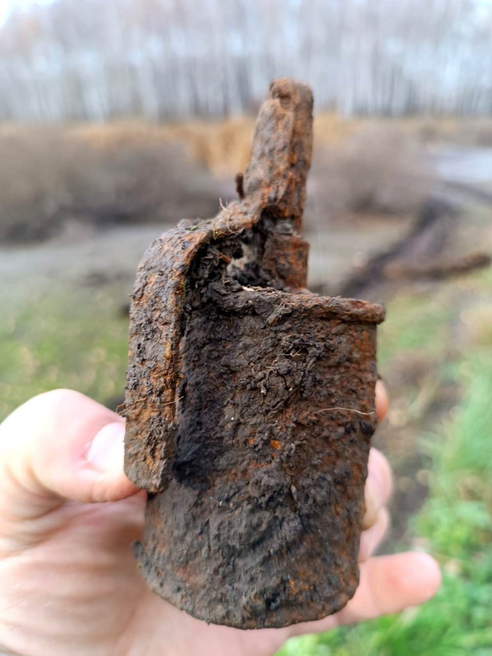 Гранату времен ВОВ обнаружили на выезде из Курска