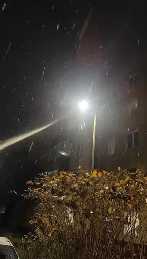 Первый снег прошел сегодня в Курске