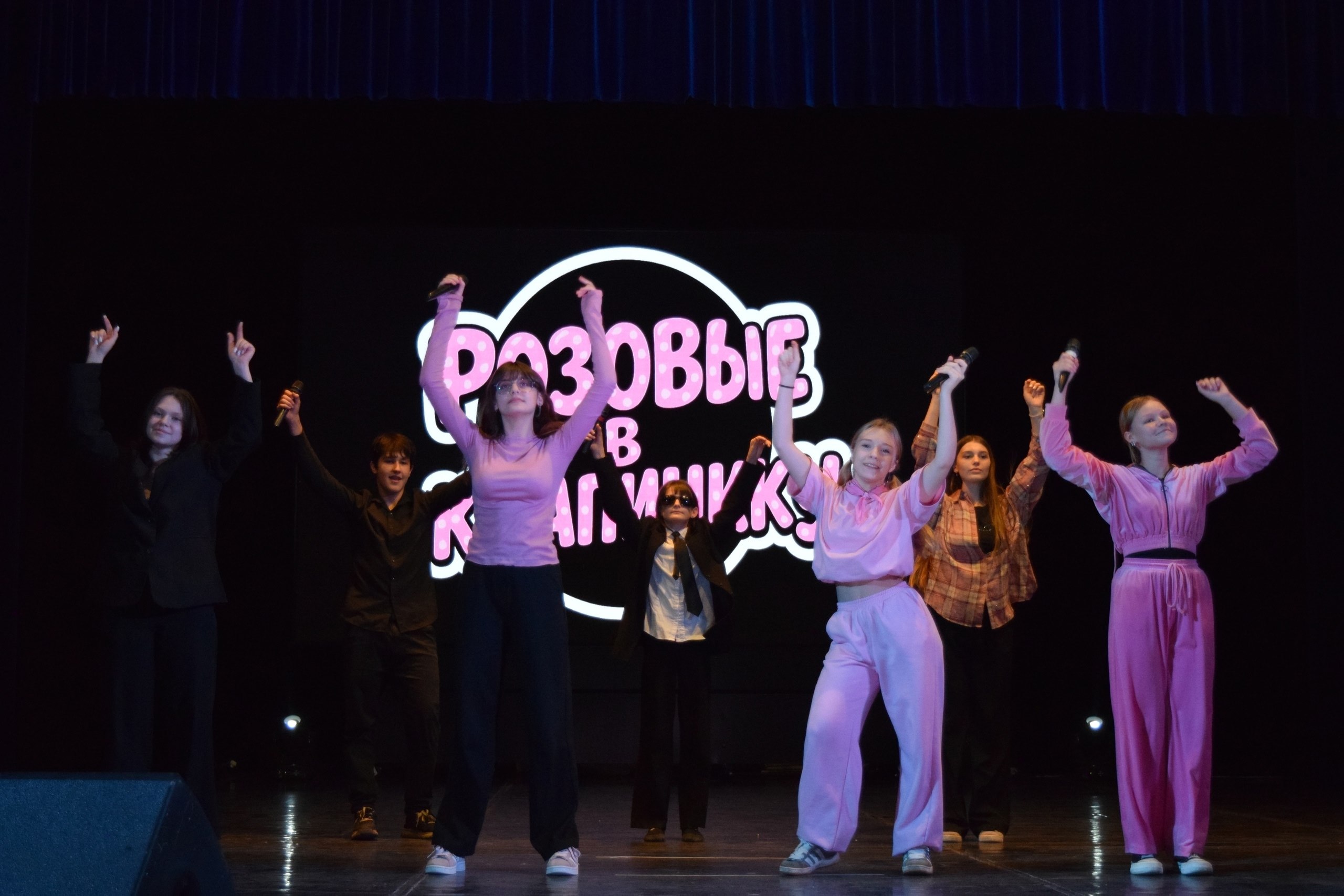 Школьная лига КВН. В Железногорске прошла 3-я отборочная игра Школьной лиги КВН «СТАРТ», в которой команда Школы №1 г.Дмитриева «Розовые в крапинку» приняла активное участие