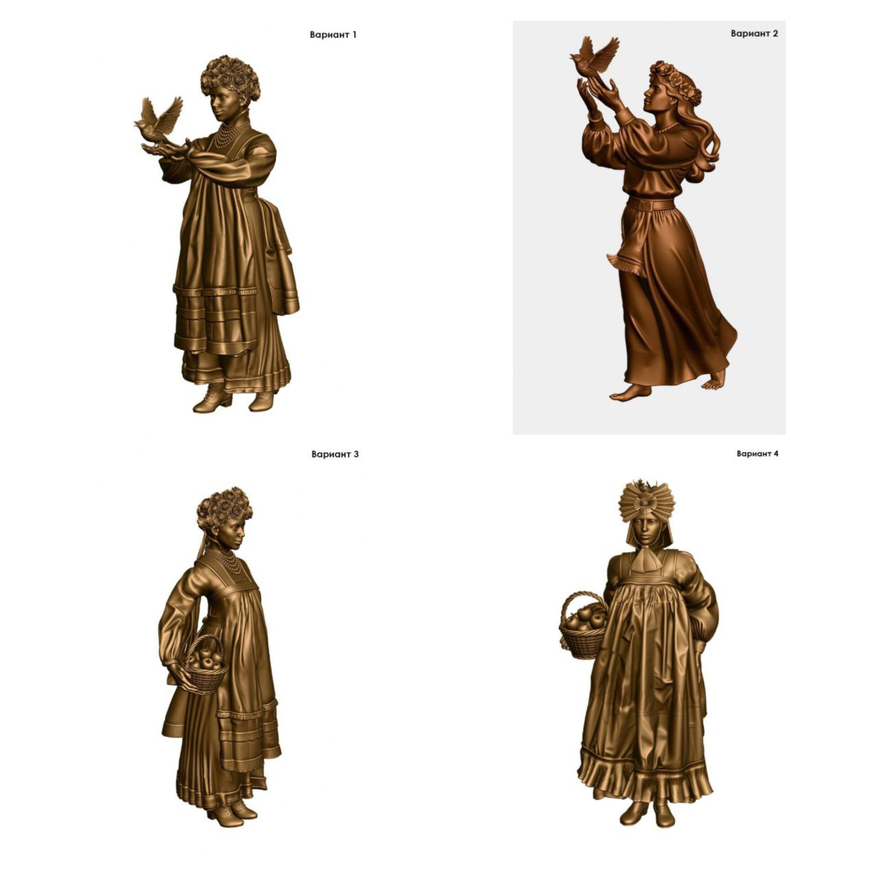 Куряне продолжают выбирать скульптуру “Куряночки”