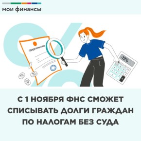 С 1 ноября ФНС сможет списывать долги граждан по налогам без суда