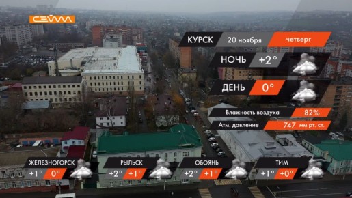 #ПогодаКурск. Завтра, 20 ноября, в Курске будет облачно с прояснениями