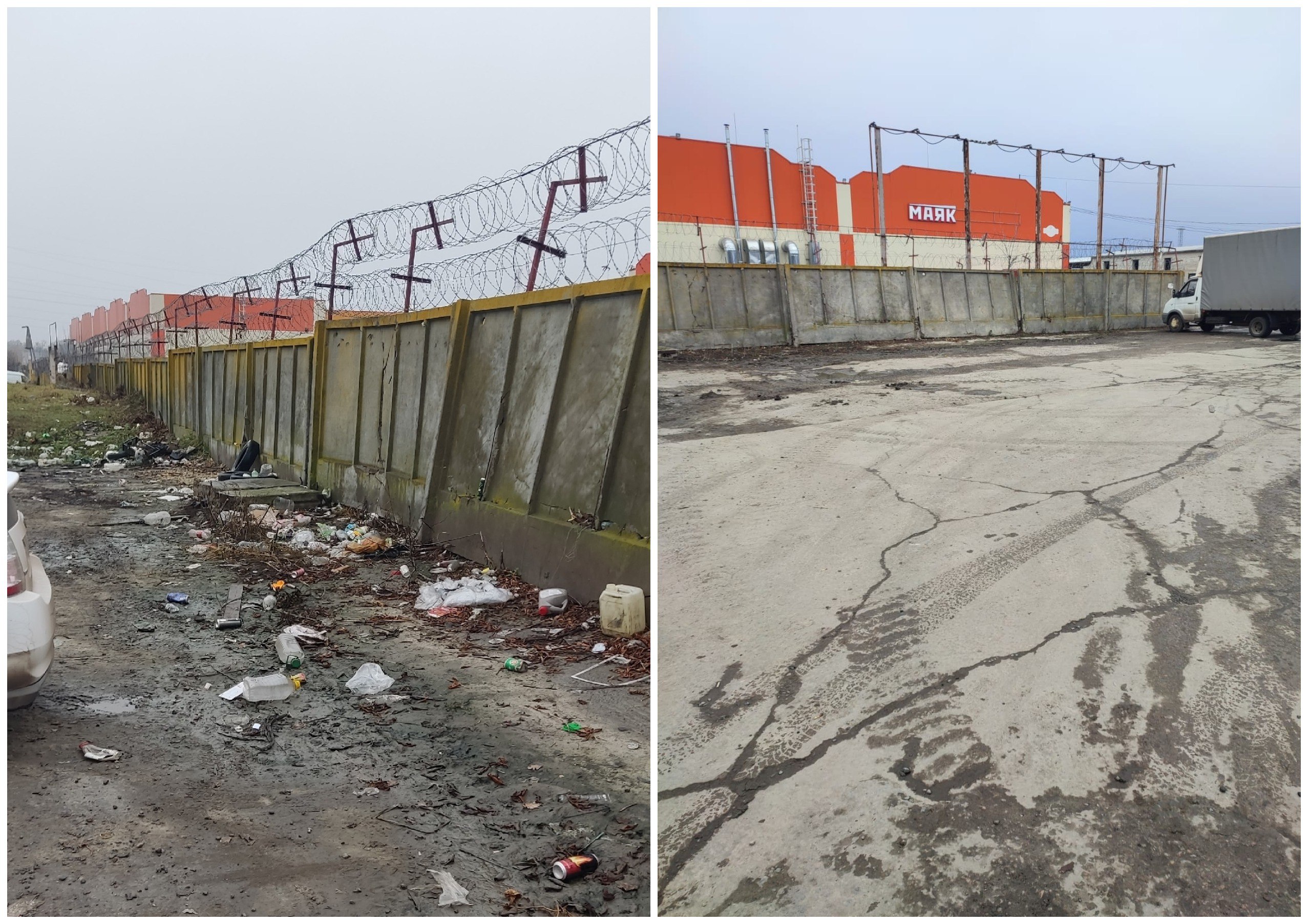 В Курске убрали мусор у торгового дома «Маяк»