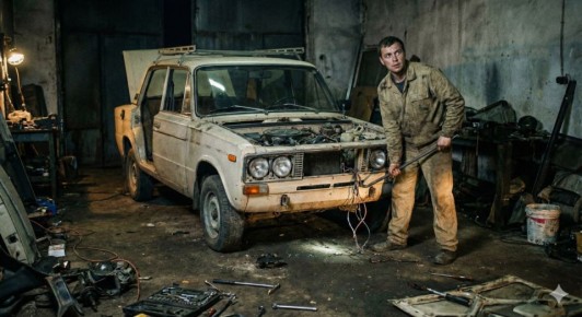 В Курской области 29-летний мужчина хотел разобрать на части украденный ВАЗ