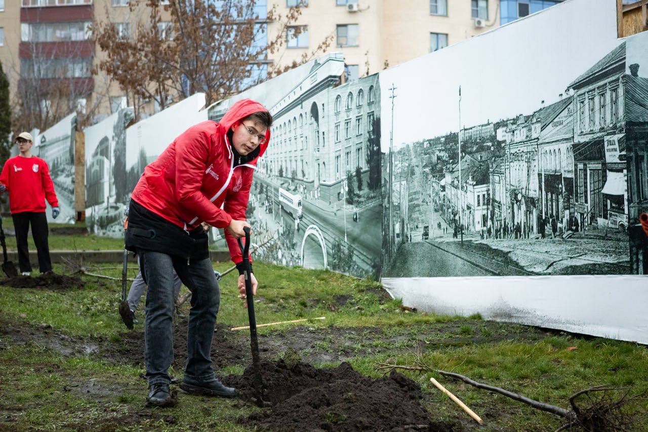 Партийцы, члены «Молодой гвардии» и «Волонтерской роты» высадили саженцы лип Партийцы, члены «Молодой гвардии» и «Волонтерской роты» высадили саженцы лип