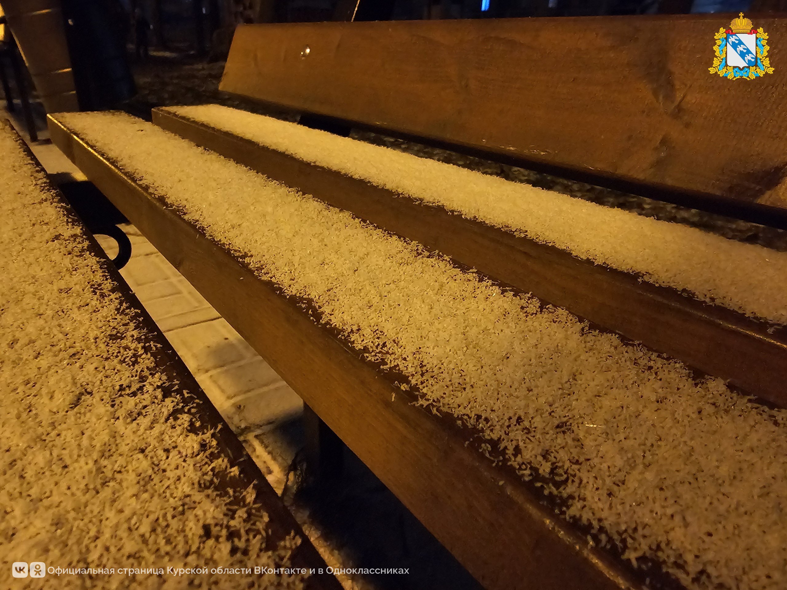 В Курске начал идти снег. Спецтехника уже выехала на дороги города В Курске начал идти снег. Спецтехника уже выехала на дороги города