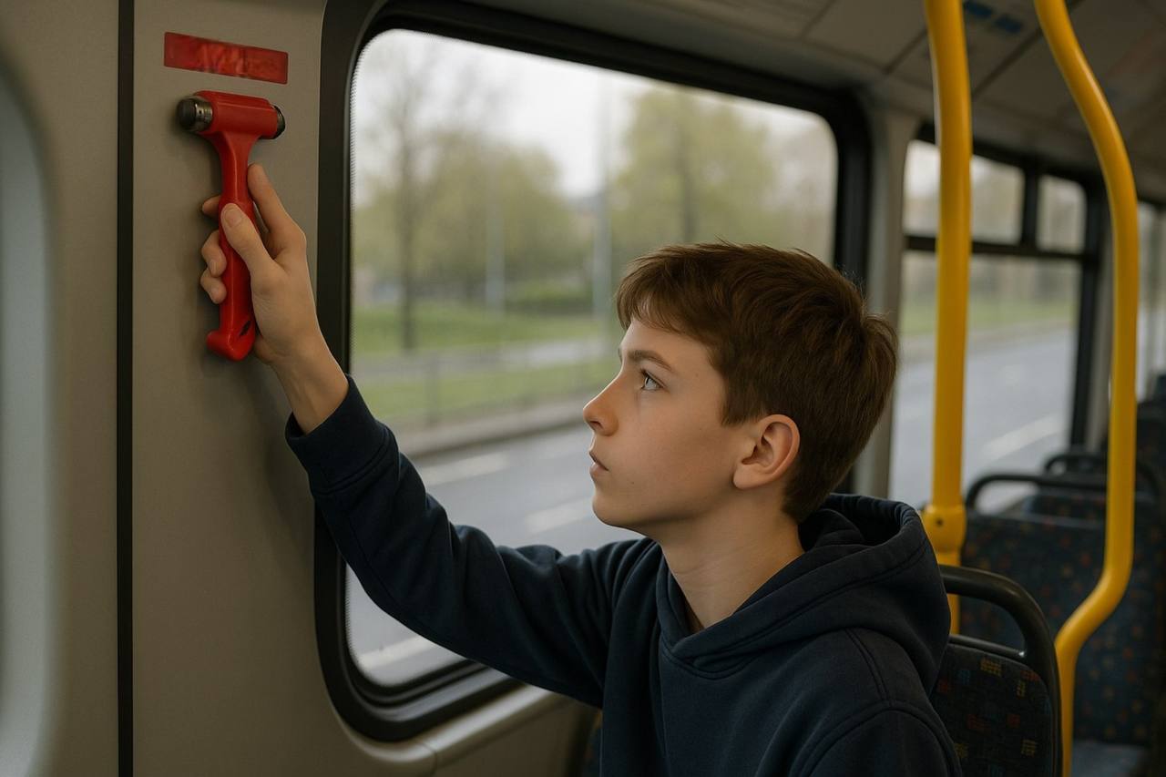 183 аварийных молоточков в общественном транспорте