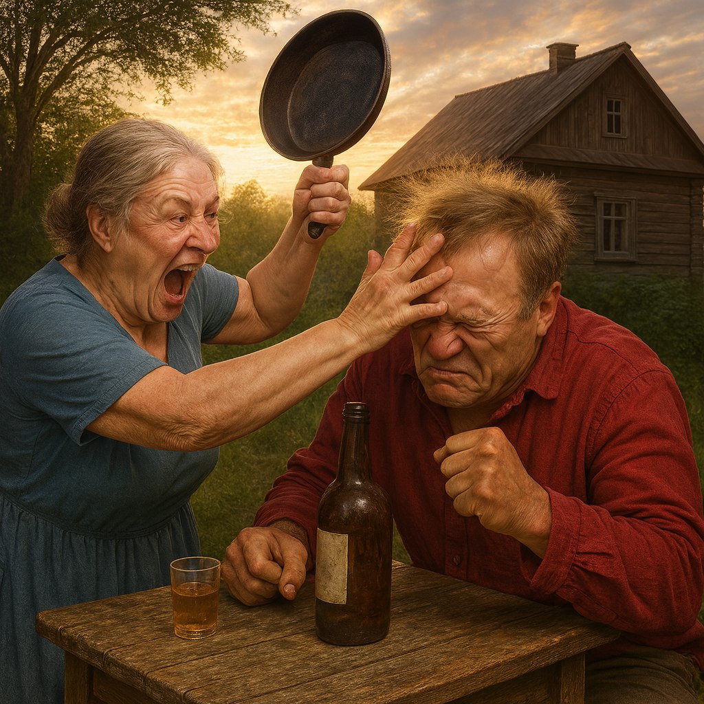 Ситуация накалилась: любимому — сковородкой по голове