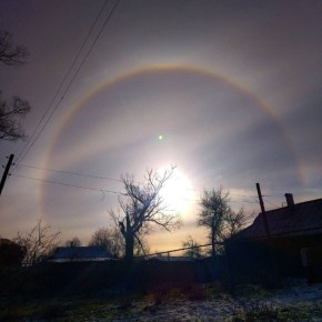 Куряне сегодня наблюдали солнечное гало!