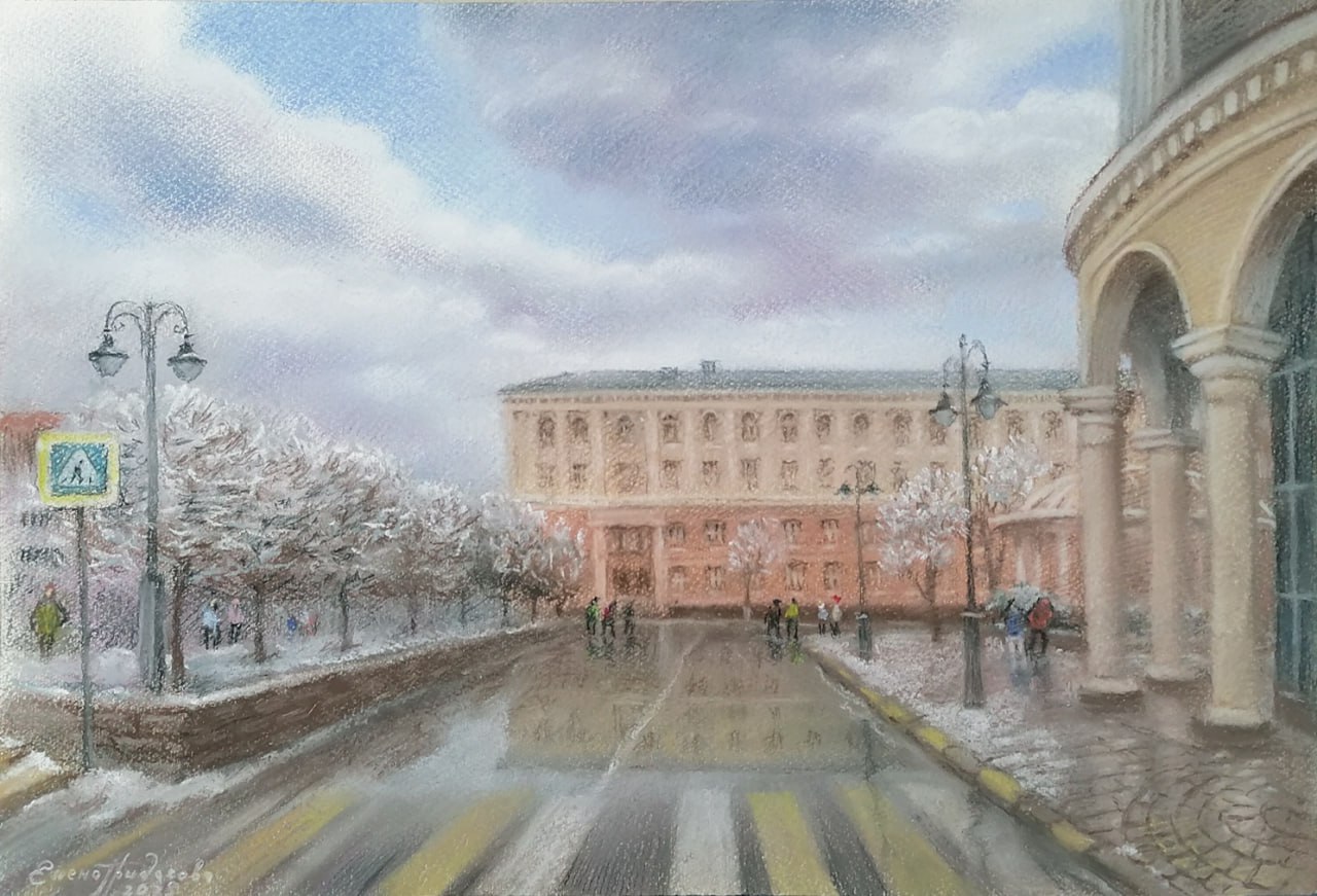 Заснеженный Курск в работах местной художницы Елены Гридасовой Заснеженный Курск в работах местной художницы Елены Гридасовой