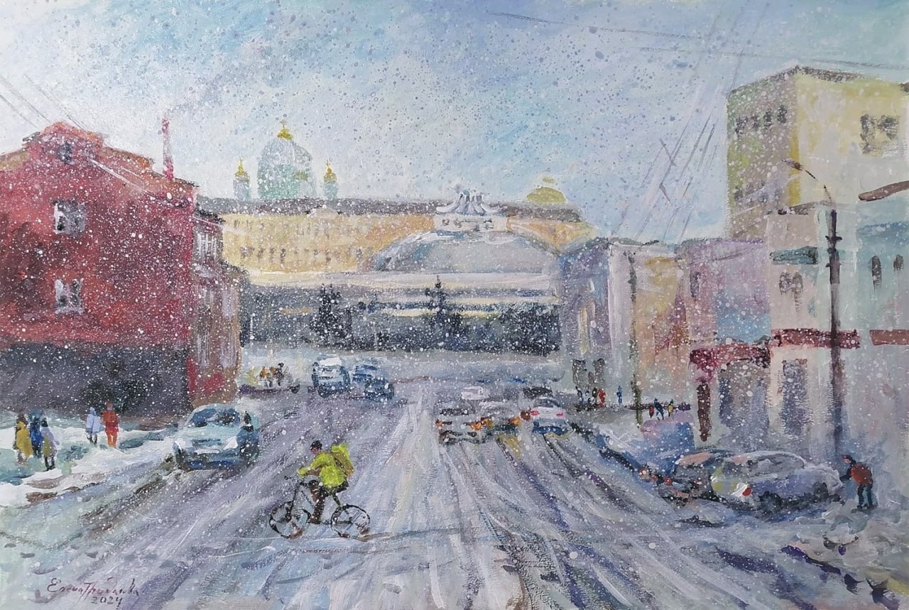 Заснеженный Курск в работах местной художницы Елены Гридасовой Заснеженный Курск в работах местной художницы Елены Гридасовой