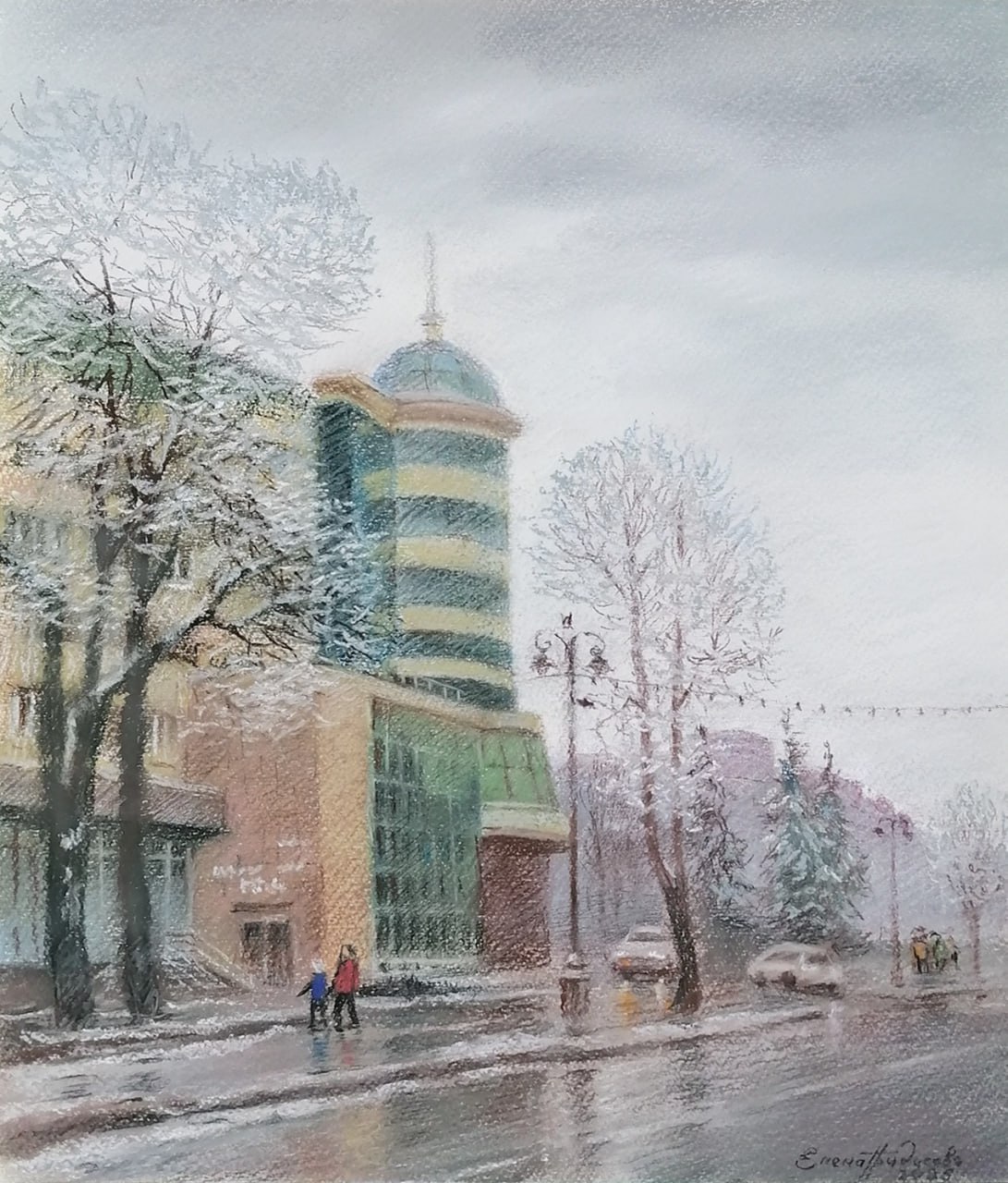 Заснеженный Курск в работах местной художницы Елены Гридасовой Заснеженный Курск в работах местной художницы Елены Гридасовой