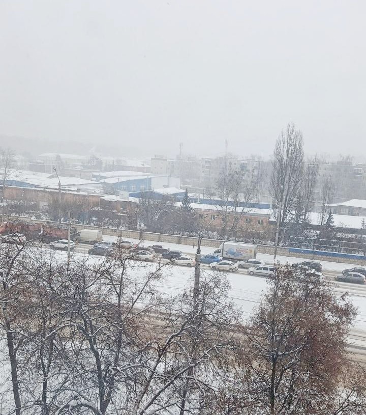 Как и обещали синоптики, в Курске начался снегопад Как и обещали синоптики, в Курске начался снегопад