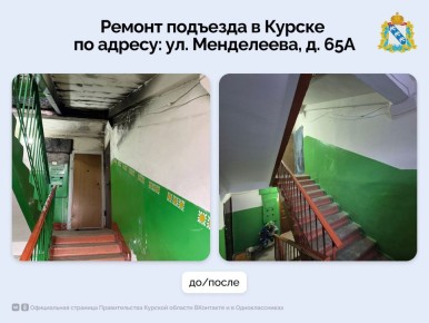 В Курске по поручению губернатора ликвидировали последствия пожара в доме на Менделеева