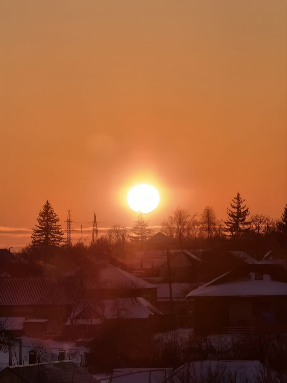 Красивый закат! Мороз -14 Красивый закат! Мороз -14