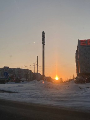 Световой столб прямо сейчас над Курском