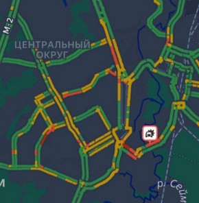 В Курске затруднено движение: пробки из-за погодных условий