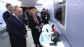 Президент России Владимир Путин прибыл в Центр международной торговли в Москве для участия в IV Форуме будущих технологий, который проходит 25–26 февраля