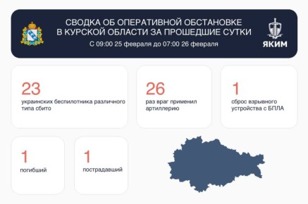 Александр Хинштейн: Сводка об оперативной обстановке в Курской области за прошедшие сутки
