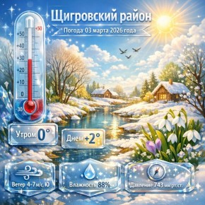 Прогноз погоды на 03 марта 2026 года