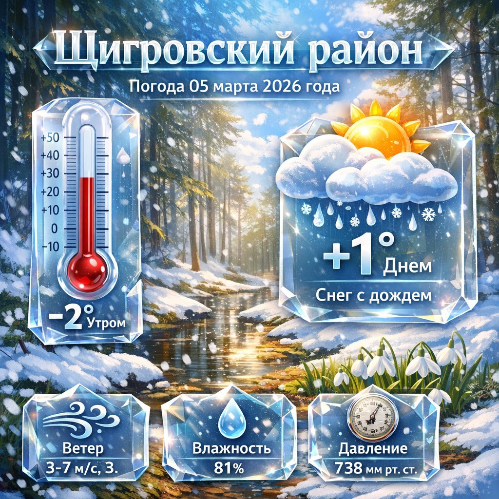 Прогноз погоды на 5 марта 2026 года