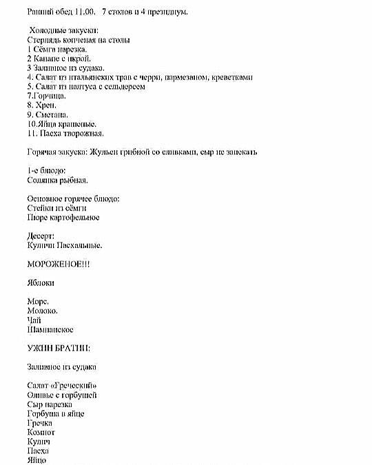 Пасхальное меню Данилова монастыря: традиции в нестабильные времена