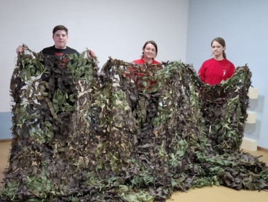 Маскировочная сеть для солдат готова