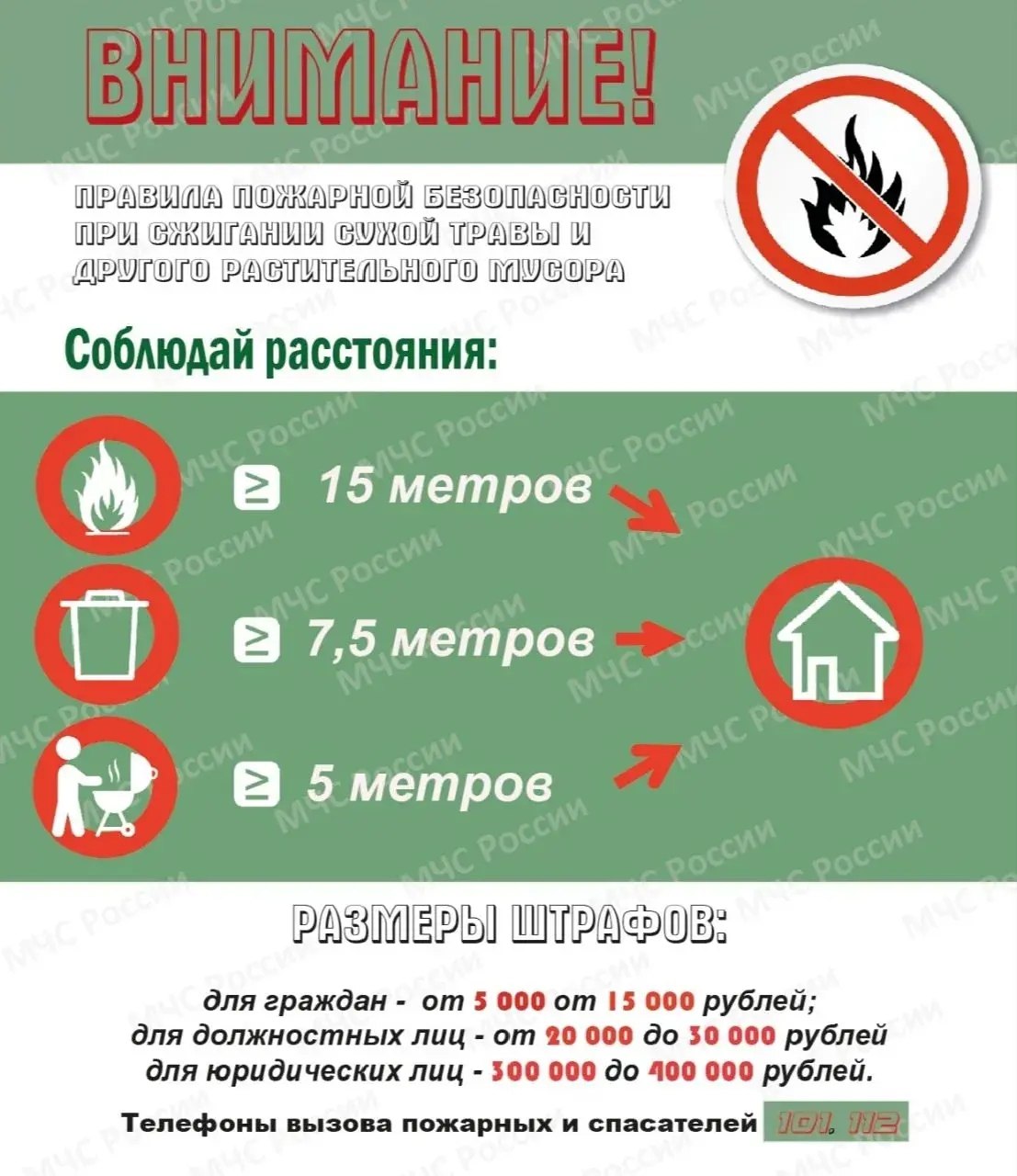 МЧС России по Курской области напоминает Напоминаео том, что в настоящее время есть возможность провести контролируемые отжиги сухой растительности