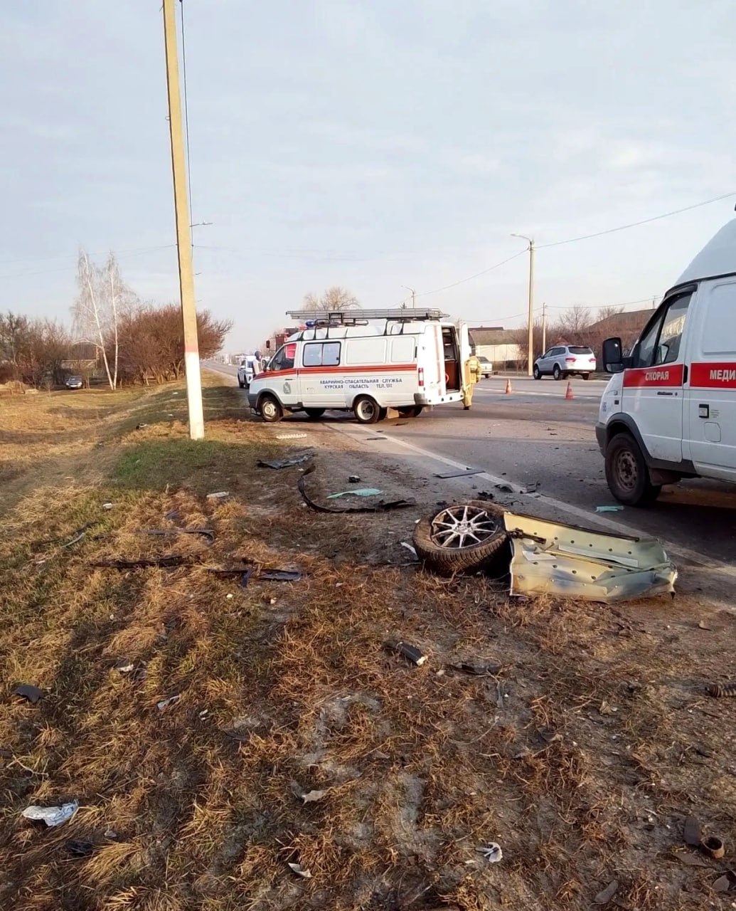 В Курской области водителя вытаскивали из покореженного авто В Курской области водителя вытаскивали из покореженного авто