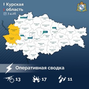 Александр Хинштейн в своем канале в MAX опубликовал сводку об оперативной обстановке в Курской области за прошедшие сутки: