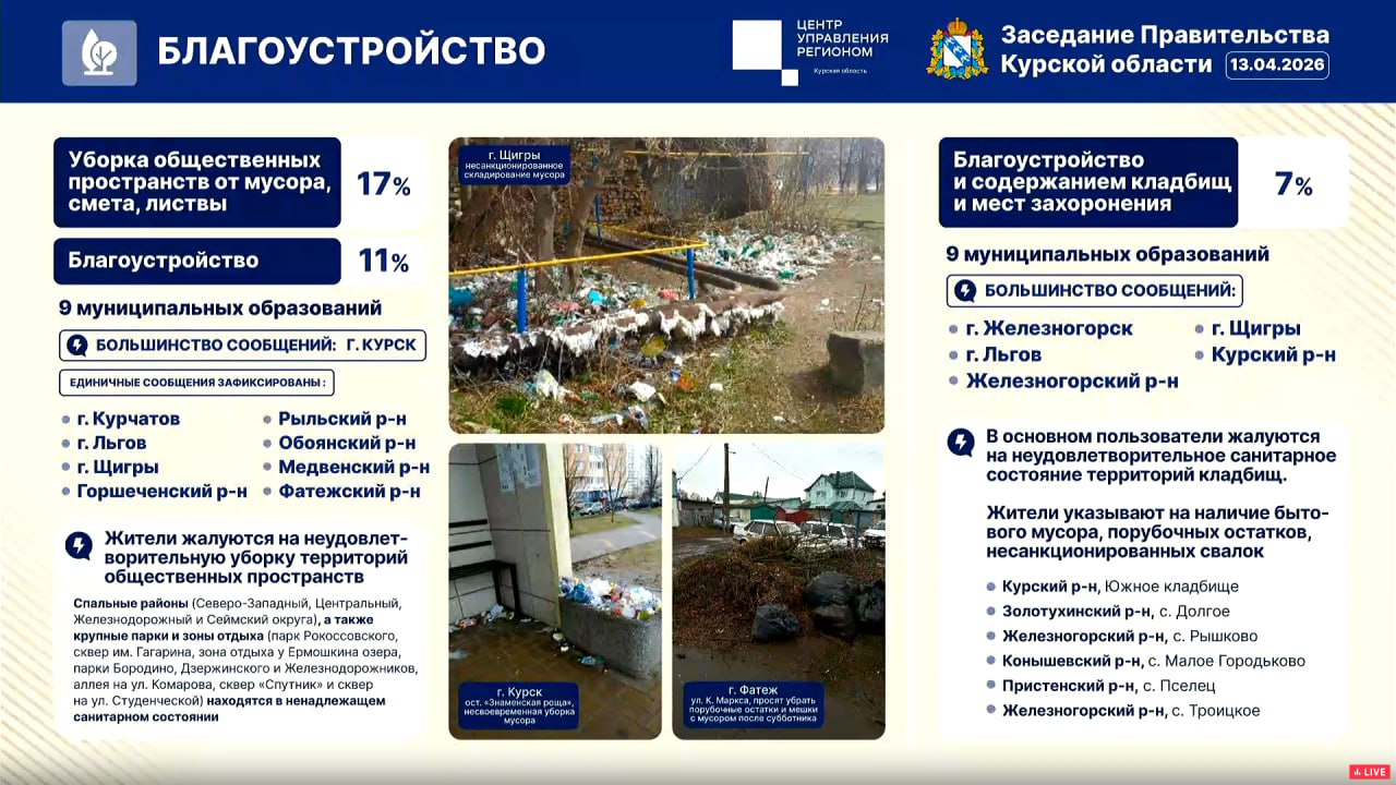 Проблемы благоустройства вышли на первый план для курян Проблемы благоустройства вышли на первый план для курян