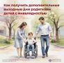 Четыре дополнительных оплачиваемых выходных дня по уходу ежемесячно может использовать один из родителей, а также опекун или попечитель ребенка с инвалидностью
