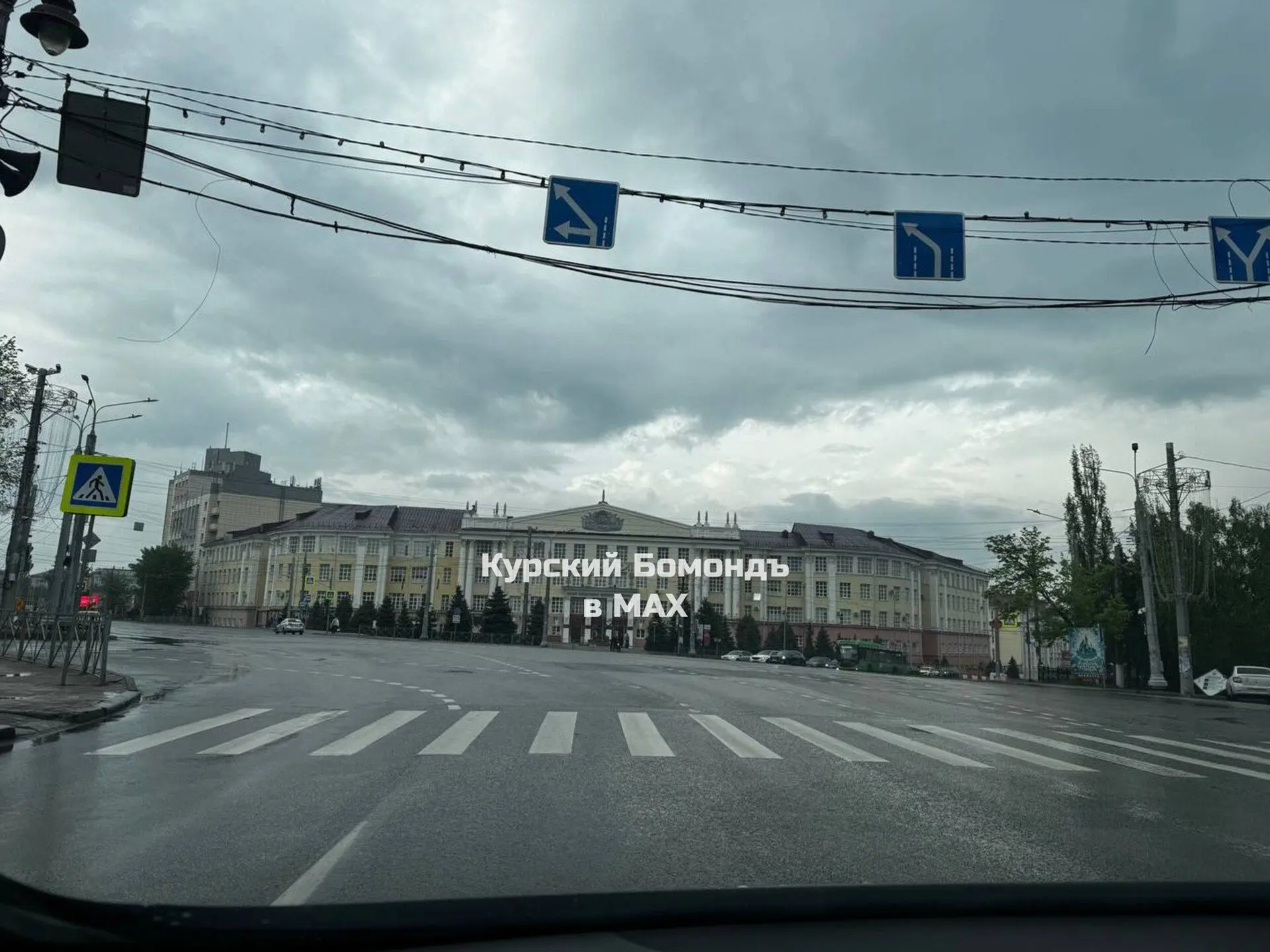На площади Перекальского в Курске переделают разметку после жалоб водителей
