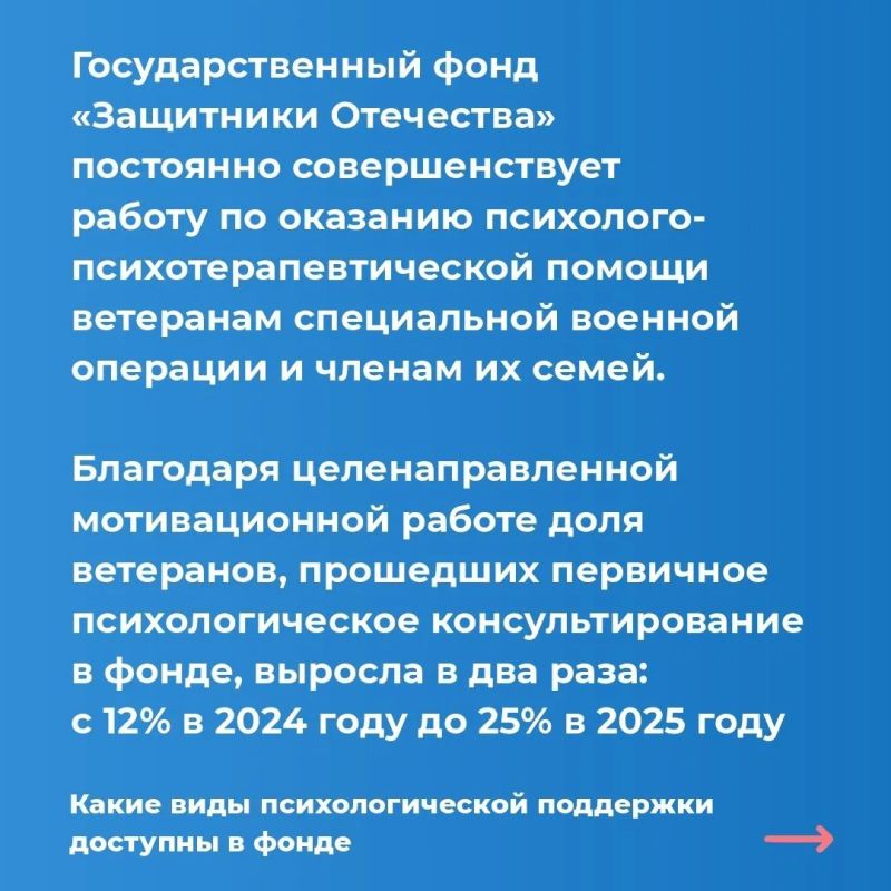 Как организована психологическая помощь для ветеранов СВО и членов их семей в фонде «Защитники Отечества» Как организована психологическая помощь для ветеранов СВО и членов их семей в фонде «Защитники Отечества»