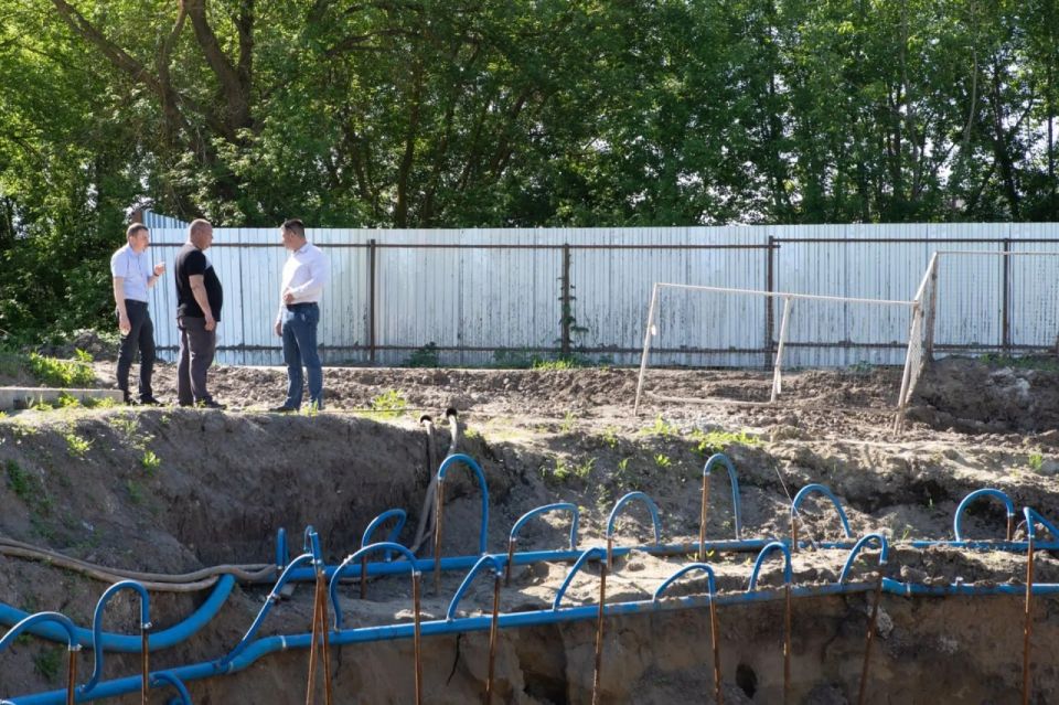 В Курске готовность новой КНС на Смородиновой достигла 40%