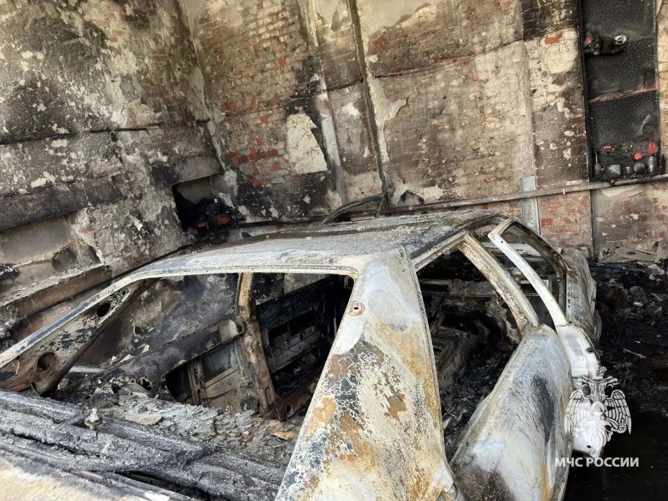 В Курске гараж сгорел после сварочных работ