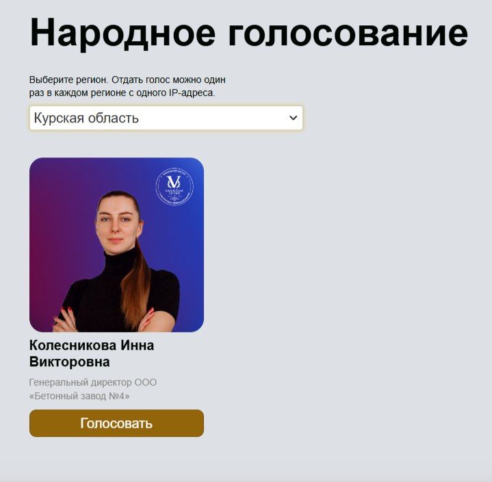 Стартовало народное голосование Премии «Молодой промышленник года»