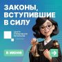 Какие законы вступили в силу в июне? Рассказываем в карточках