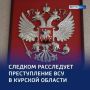 СК России будет расследовать очередные преступления ВСУ