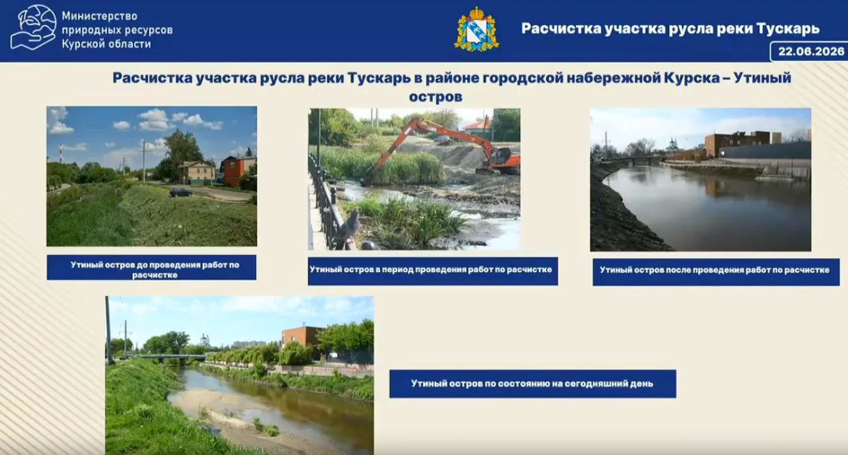 В Курской области с подрядчиком расторгли контракт на расчистку Тускари