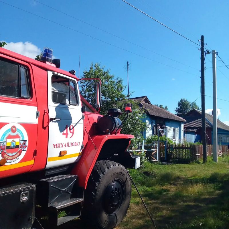 Пожар в д. Карманово Железногорского района