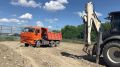 В Сунже начаты работы по восстановлению мини-футбольного поля по улице Трудовая